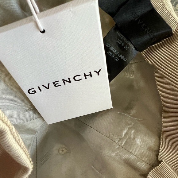 GIVENCHY  Logo Cotton Baseball Cap Grey Beige - Picture 13 of 14